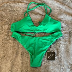 Kelly Green Crossback bikini, Size M, NWT